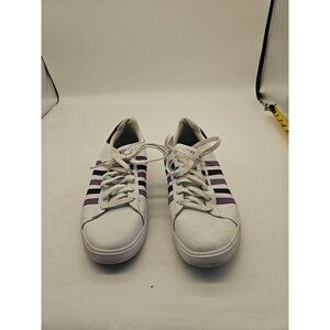 Size 11 Women's K-Swiss Court Pro II CMF Sneakers 93629-196 White Purple